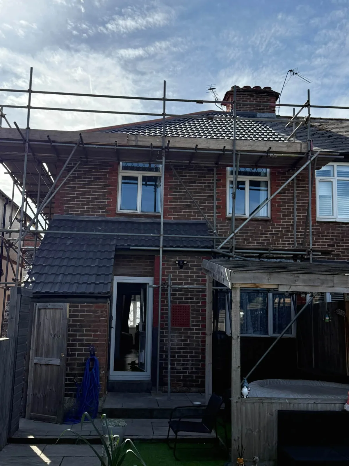 Roofing work after completion