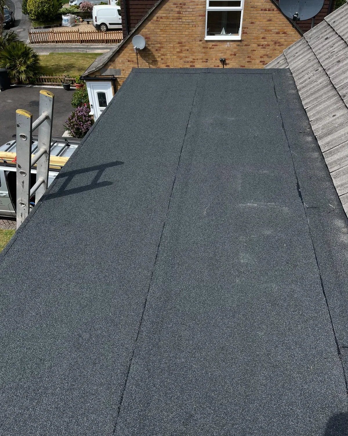 Felt flat roof work