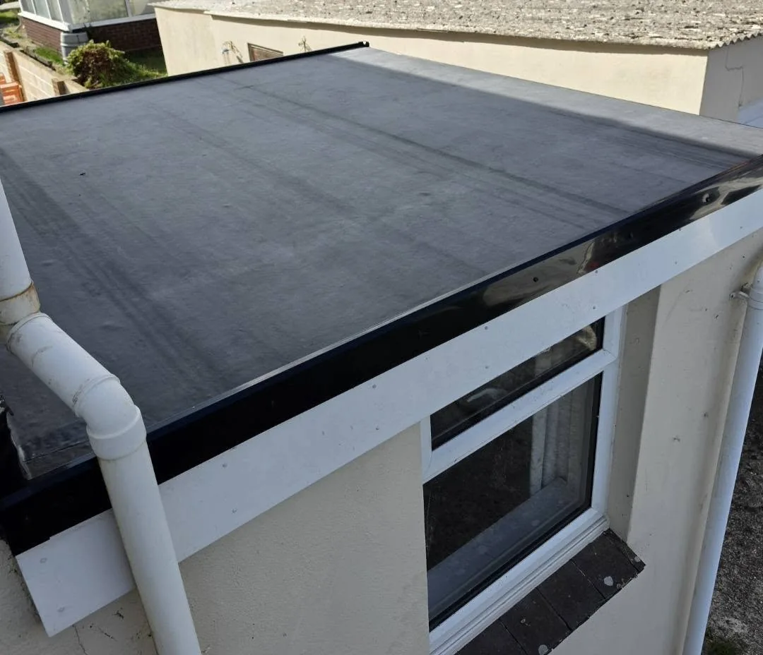 Completed flat roof installation
